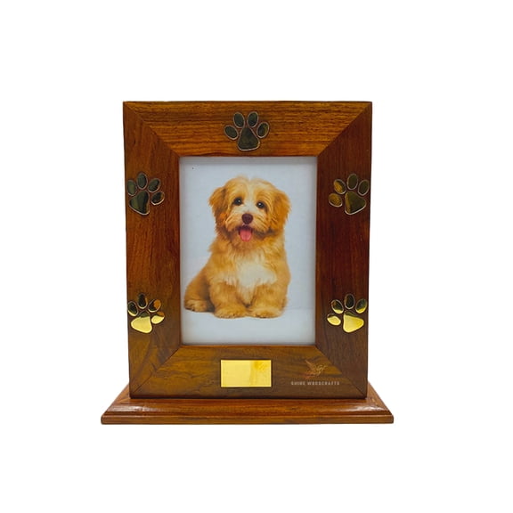 Wooden Urn Box  / Photo Frame Cremation Urn Box: Wooden Memorial Keepsake for Pet or Loved One