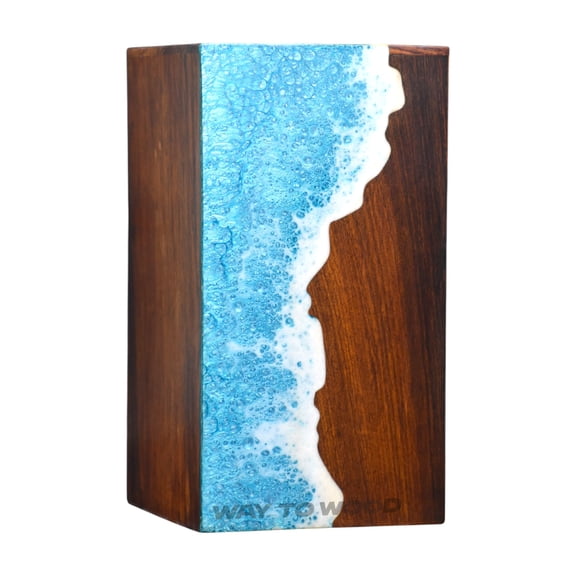 Wooden Urn for Human Ashes Adult Male/Female – Premium Memorial Urns Box for Adults – Durable Cremation Urn for Ashes, Suitable for Burial or Home Display