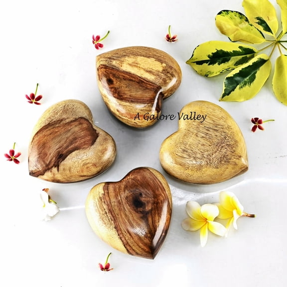 Wooden Urn for Human Ashes Heart Shaped Keepsake For Pets Handmade Urn for loved ones | Each Piece has Unique Natural Pattern