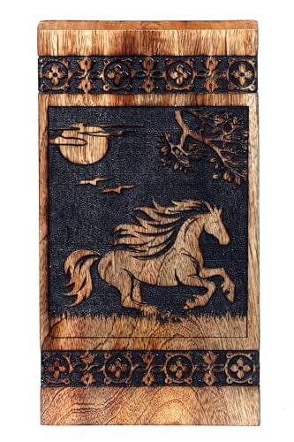 Wooden Urns for Ashes, Urns Adult Classic Horse Running Pattern ...