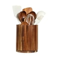thumbnail image 1 of Wooden Utensil Holder, 360° Rotating Kitchen Utensil Holder for Counter, 7.2" Large Cooking Utensil Crock for Countertop, Utensils Organizer for Cooking Spatula Storage, 1 of 6