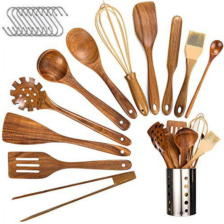 FUTERLY 5 pcs wooden spoons for cooking - owl gifts for women,owl stuff for kitchen  utensils