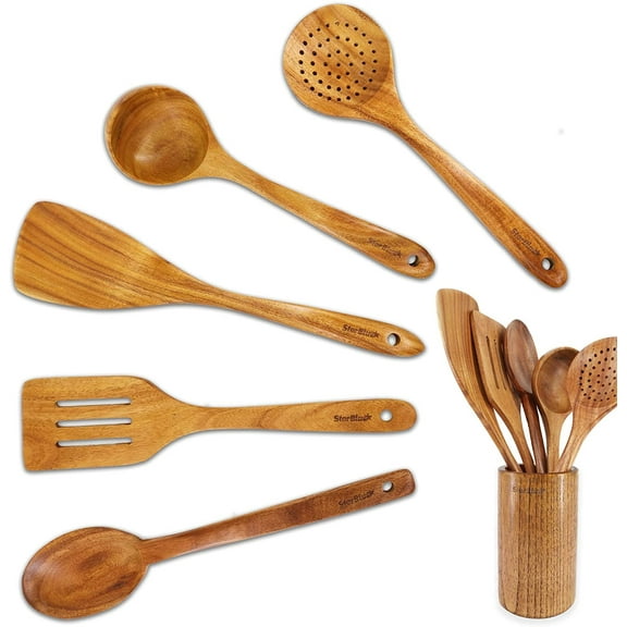 Wooden Utensils Set 6 Pcs by StarBlue made by Acacia Wood