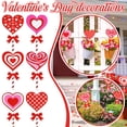 thumbnail image 1 of Rustic Wooden Valentine Yard Decor - 6 Pack Heart Shaped Outdoor Valentines Decorations, Red & Pink Stakes for Garden, Lawn, Patio, 1 of 8