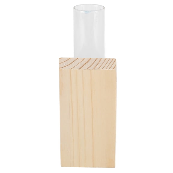 Wooden Vase Decor, Home Decoration Test Tube Plants Vase For Living Room Single Tube