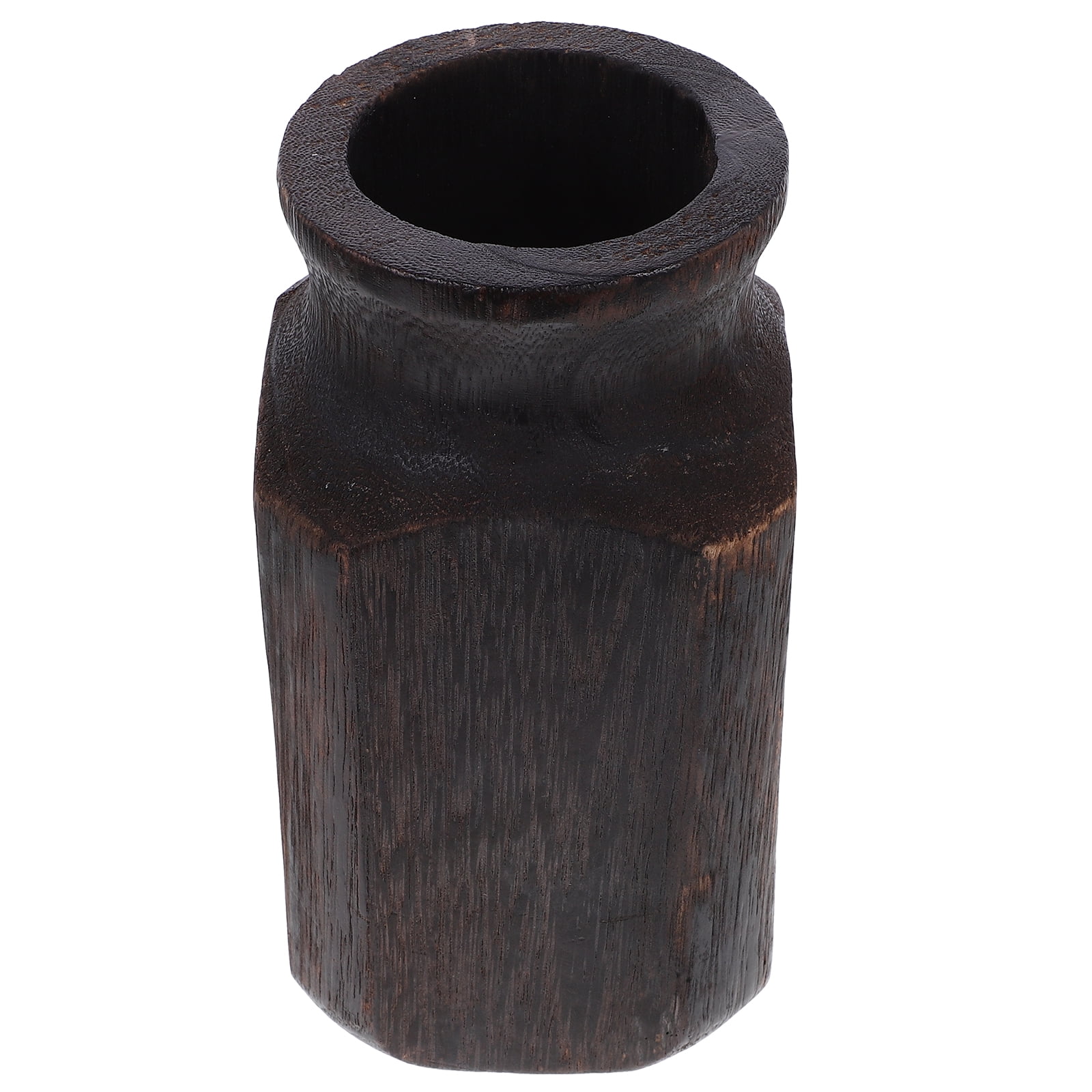 Wooden Vase Desktop Tall Vase Rustic Farmhouse Flower Arrangement