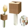 thumbnail image 1 of Wooden Vase Magnets Flower Arrangement Refrigerator Magnet Wall Vase Holders With Test Tube For Hydroponic Plant Adsorbed On Fridge Door Home Decor / Wooden Mini Vase Magnet Beech, 1 of 9