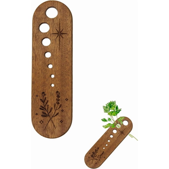 Wooden Vegetable Leaf Separator, Pottery Herb Stripper Tool Supplies, Fun Kitchen Gadgets, Exquisite Herb Stripper Bowl Gifts for the Kitchen Suitable for Home Use & Chefs