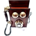 thumbnail image 1 of Wooden Vintage Antique Nautical Solid Victorian Beautiful Brass Working Wall Hanging Rotary Dial Telephone, 1 of 4