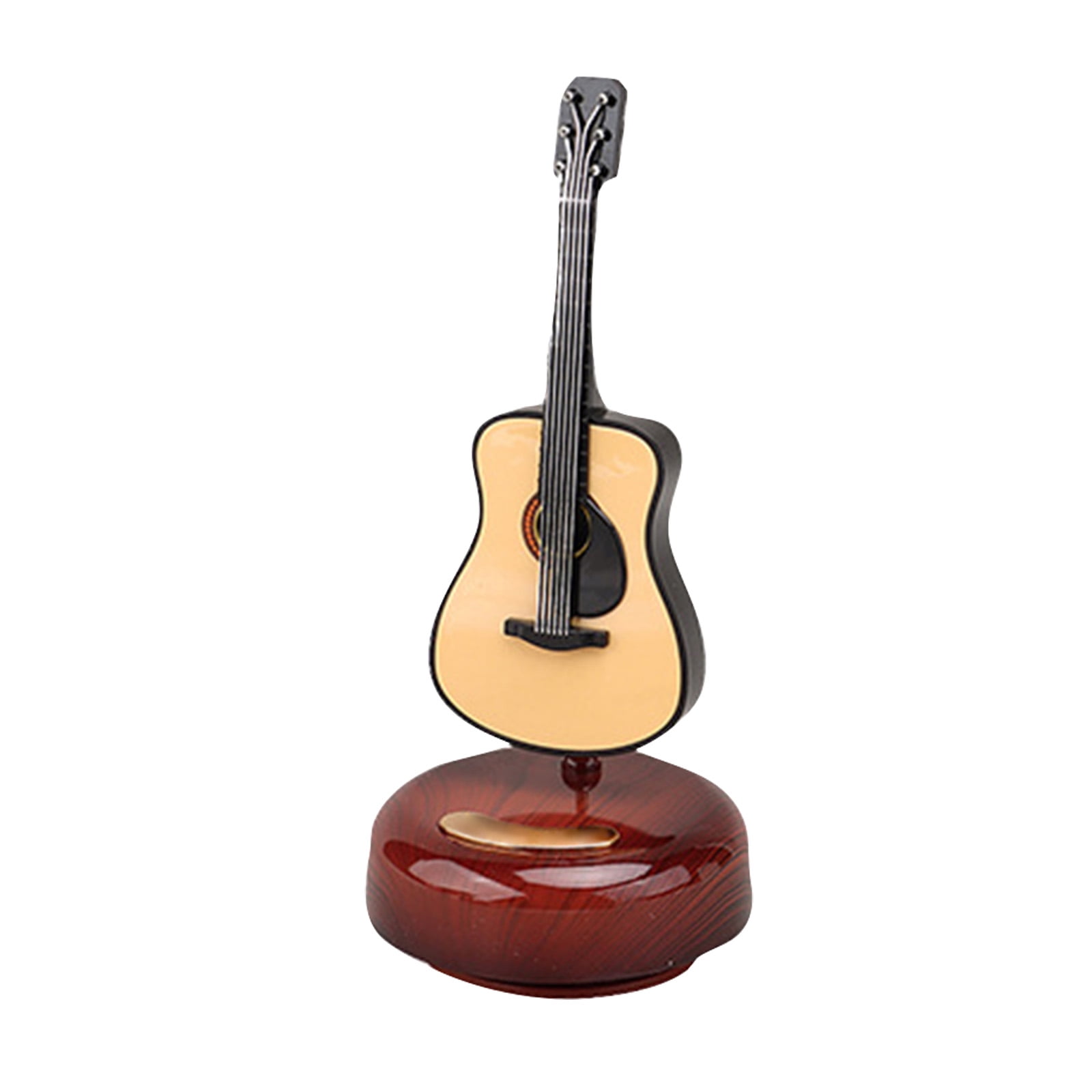 Wooden Vintage Classical Musical Instrument Shaped Rotating Music Box ...