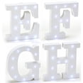 thumbnail image 1 of Wooden Vintage LED Marquee Letter - H, 1 of 1