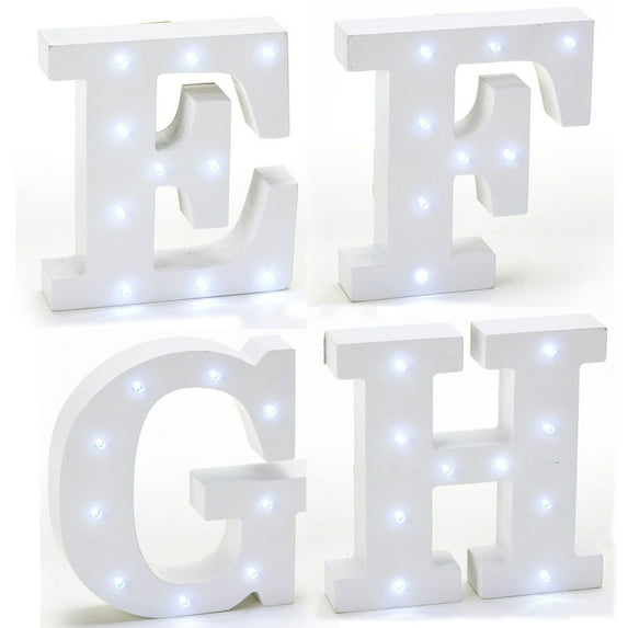Wooden Vintage LED Marquee Letter - H