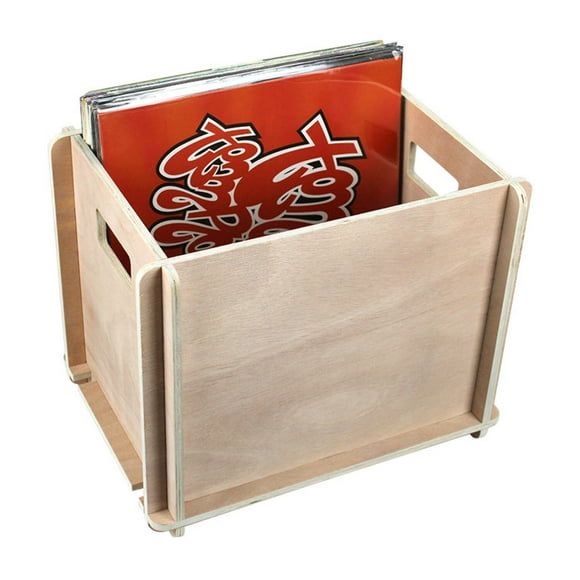 Wooden Vinyl Disc LP Record Storage Box