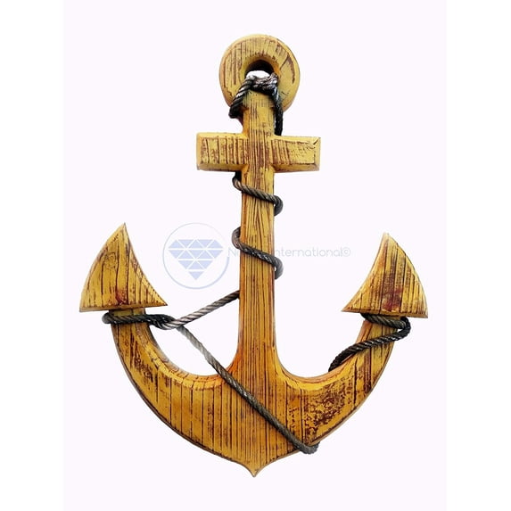 Wooden Wall Anchor - (30 Inches, Rustic Brown)