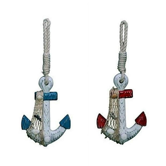 Wooden Wall Art Decor with Rope Accent Gallery Vintage Classy Art, Anchor, Size: One Size