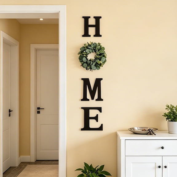 Wooden Wall Decor Spring Alphabet Wreath St Patricks Day Summer Welcome Door Hanging Farmhouse Front Door Decorations