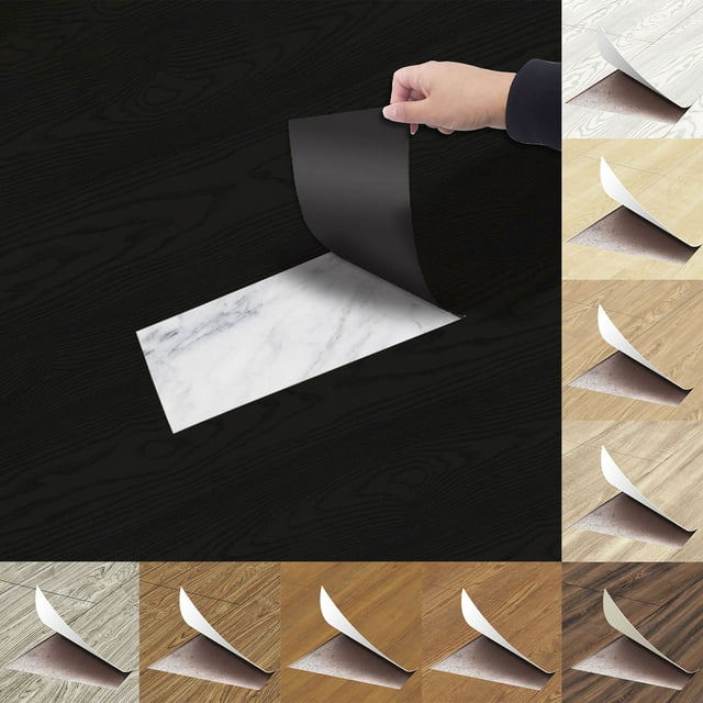 Wooden Wall Floor Planks Floor Tiles- Simple Peel and Stick Application ...