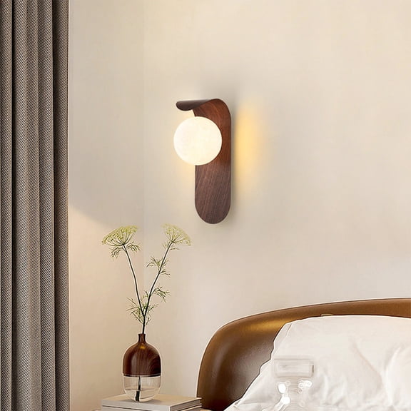 Wooden Wall Lamp Indoor Lighting Fixture Bedroom Night Light Corridor Hallway Decorative Lamp Soft Glow Ambient Light for Home