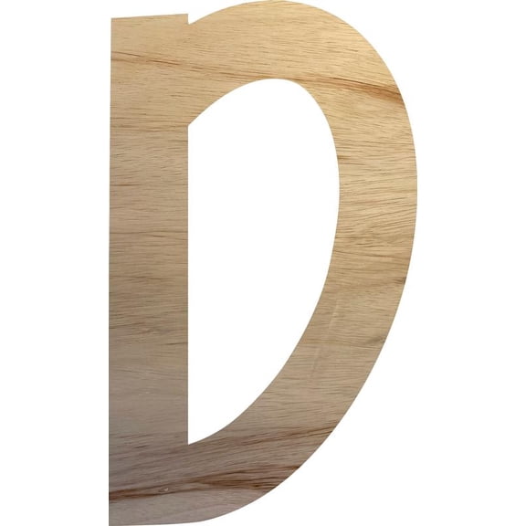 Wooden Wall Letter 12'' Tall, Unfinished Alphabet Letter D, Pumpkin Pie Font