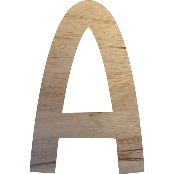 Wooden Wall Letter 22'' Tall, Unfinished Alphabet Letter A, Pumpkin Pie Font