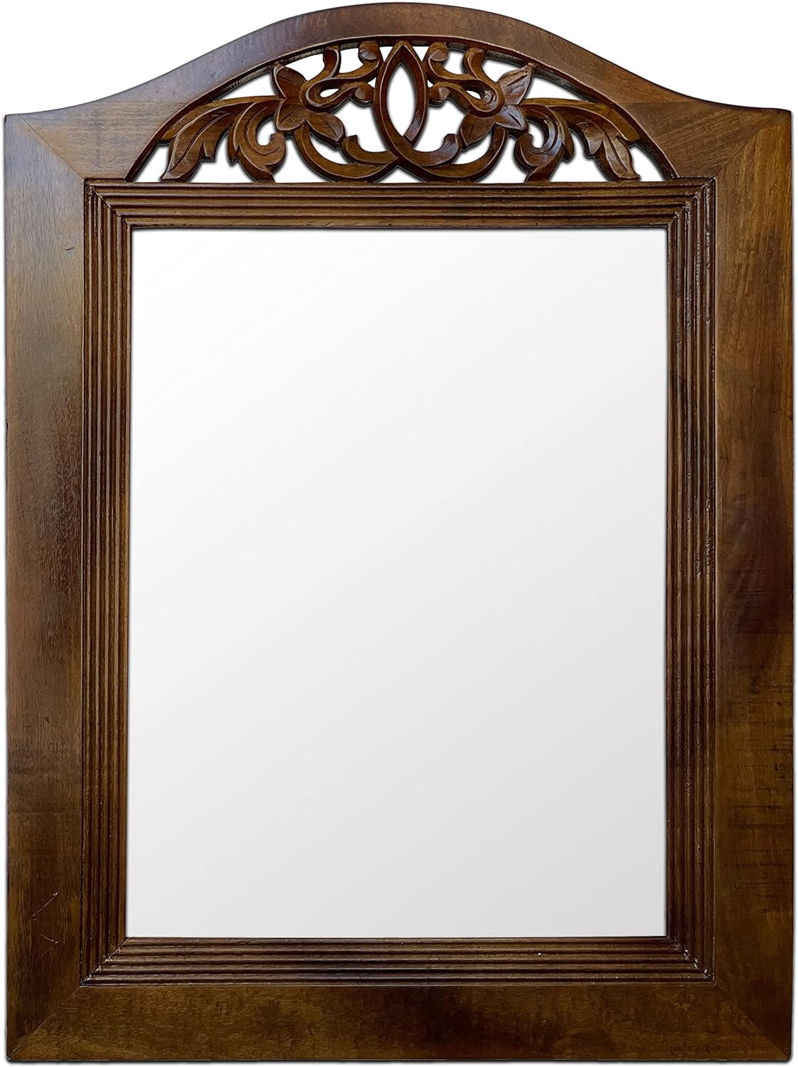 Wooden Wall Mirror, Wood Frame Mirror for Bathroom, Farmhouse, Bedroom ...