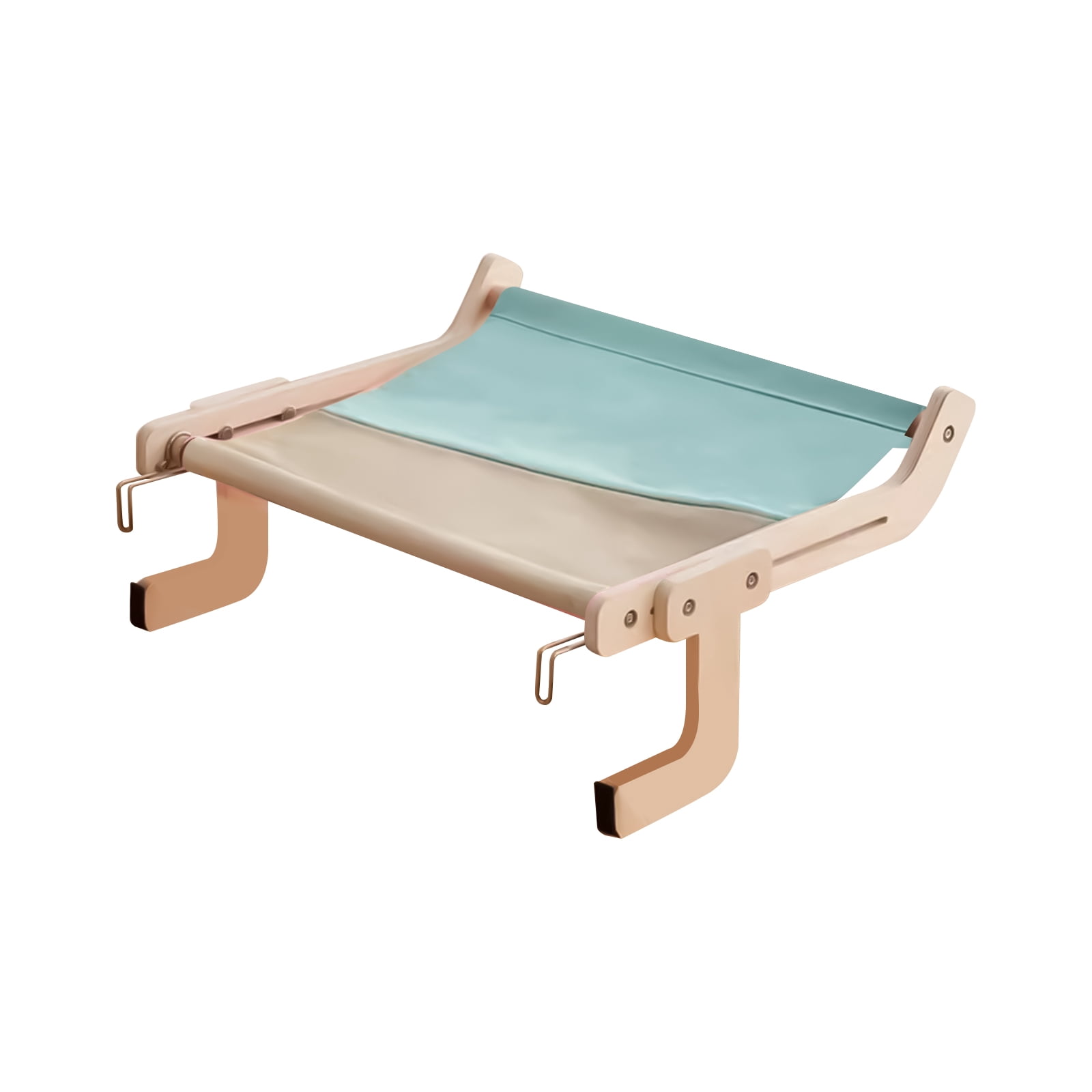 Wooden Wall Mounted Cat Hammock Bed Removable Cushion Perch for Cats All Season Cozy Bed for Balcony Window Easy Install Pet Cat Bed Supply