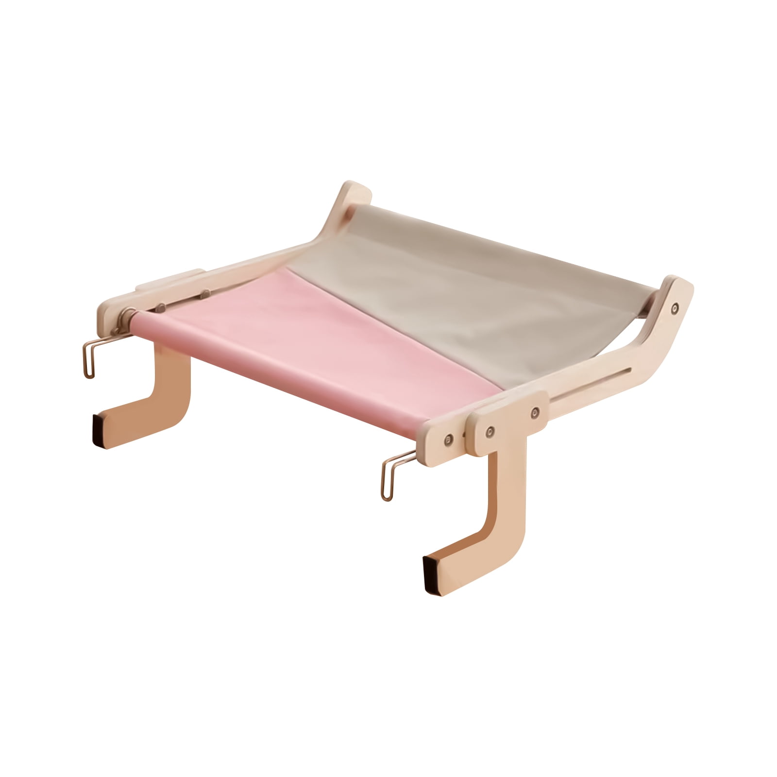 Wooden Wall Mounted Cat Hammock Bed Removable Cushion Perch for Cats All Season Cozy Bed for Balcony Window Easy Install Pet Cat Bed Supply