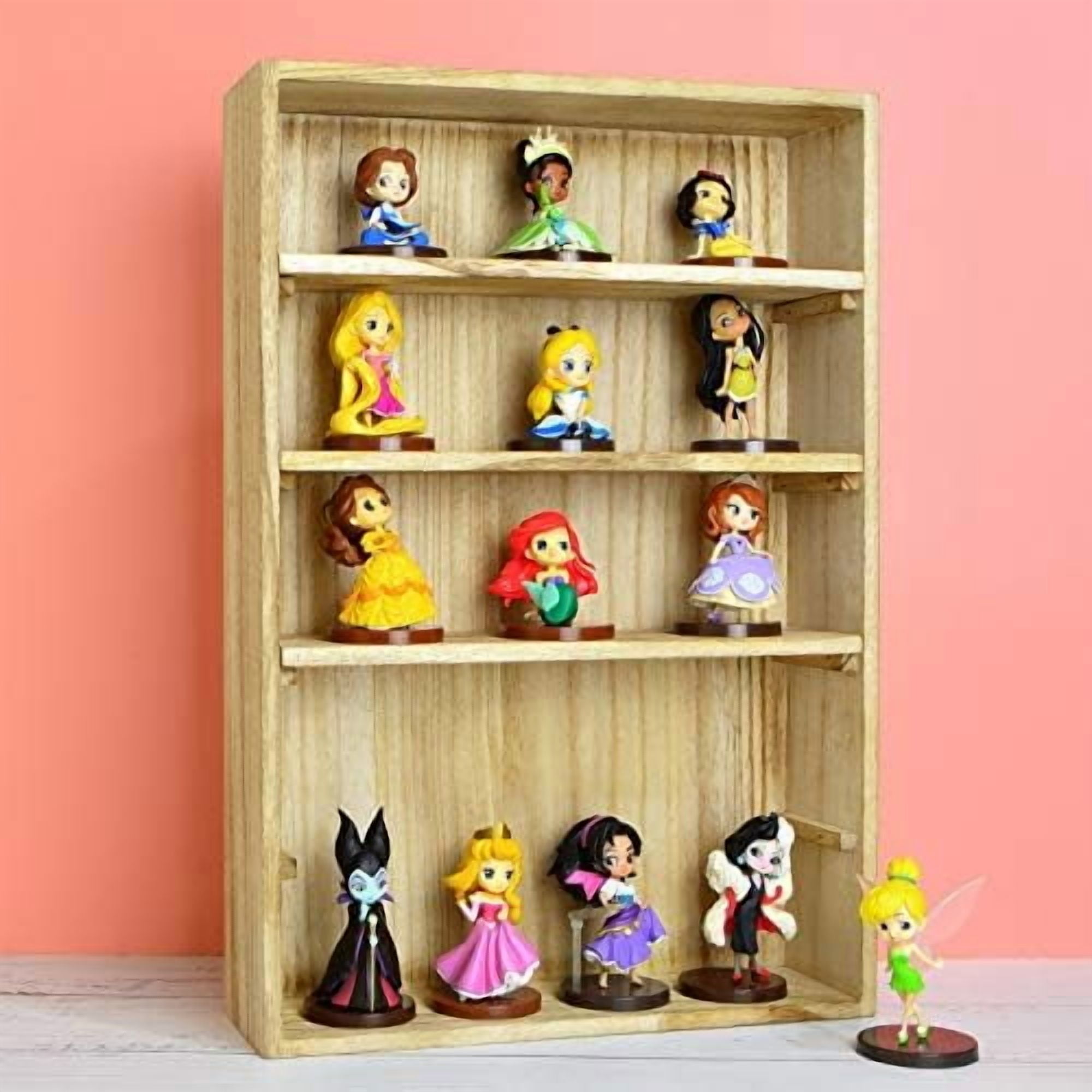 Wooden Wall-Mounted Display Shelves Rack for Collectibles-Figures,Shot ...