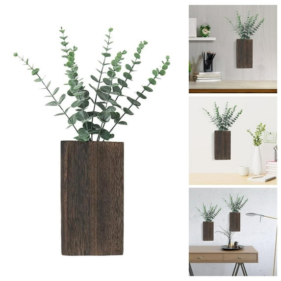 Wooden Wall Mounted Vase Planter Vertical Hanging Garden For Modern Farmhouse Living Room And Bedroom Interior Design