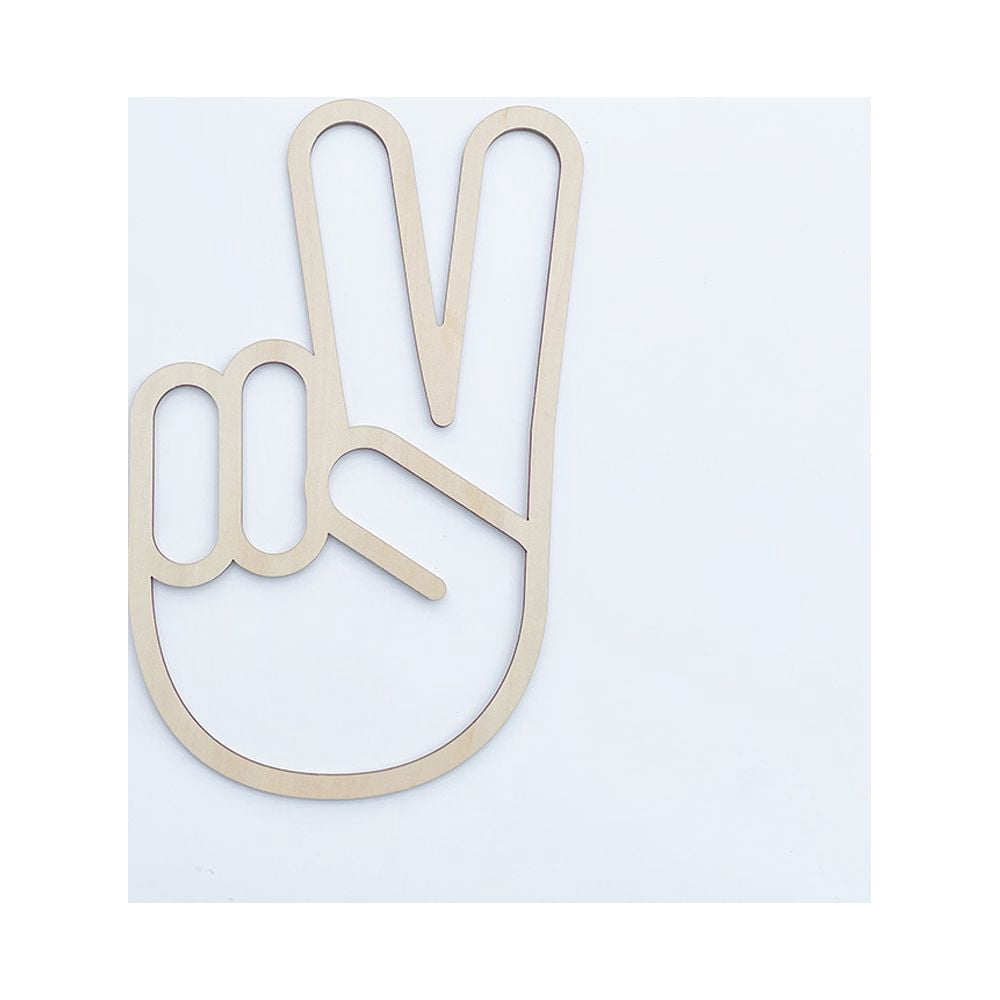 Hand Shape Decor Wooden Wall Sign Home Living Room Kitchen Wall Sticker Decor Wall Hand ...