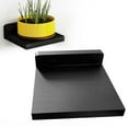thumbnail image 1 of Wooden Wall Small Storage Rack Black Clearance Sale Small Floating Shelves 5X5 Inches Wall Shelf Set Of 4 Rustic Wood Small Wall Mounted Shelves For Bedroom Living Room Kitchen Bathroom Decor,1PC, 1 of 9