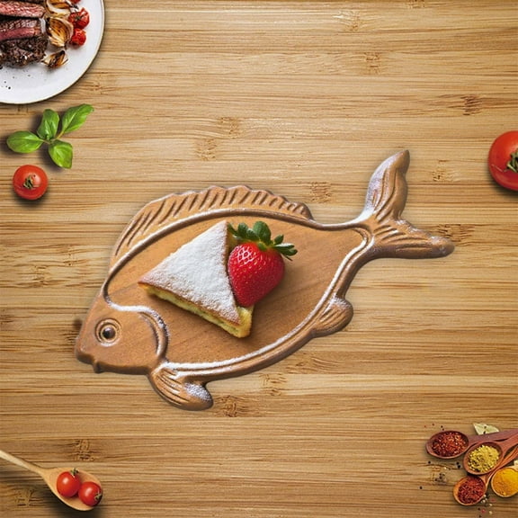 Wooden Walnut Serving Tray Charcuterie Board, Sushi & Snack Platter for Cheese, Fruit and Dessert, 11 x 6 Inch