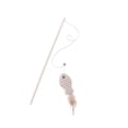 thumbnail image 1 of Wooden Wand Cat Teaser Toy with Elastic Rope and Paper String Fish, Interactive Chew Toy for Indoor Cats Play, Khaki, 1 of 3