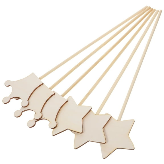 Wooden Wand Fairy Wands for Party Stick Painting Decorate Your Own Unfinished Crafts 6 Pcs