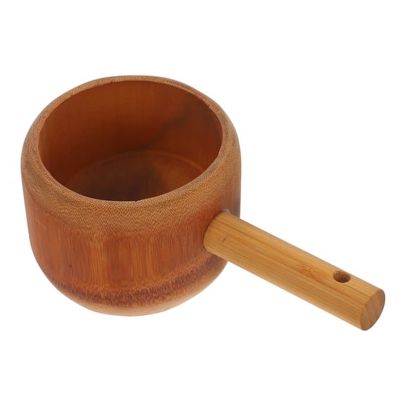 Wooden Water Ladle Handle Wooden Scoop Kitchen Tool Water Bailer Dipper Japanese Water Scoop For Garden Tea Ceremony