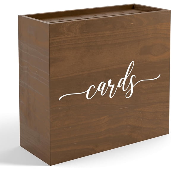 Wooden Wedding Card Box with Slot