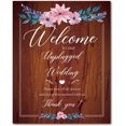 thumbnail image 1 of Wooden Wedding Ceremony Sign Welcome to Our Unplugged Wedding Please Turn Off All Devices and Enjoy This Moment with Wood Sign Plaque Hanging Plaque for Memorial Decor 7.8 x 9.8in brown, 1 of 7