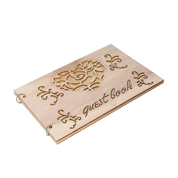 Wooden Wedding Guestbook - Exquisite Craftsmanship, High - Quality Paper, for Wedding, Engagement, Anniversary