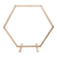 thumbnail image 1 of Wooden Wedding Hexagonal Arbor Backdrop Hexagon Wood Wedding Arch Frame Decor, 1 of 11