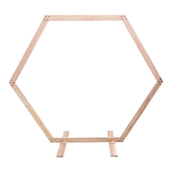Wooden Wedding Hexagonal Arbor Backdrop Hexagon Wood Wedding Arch Frame Decor