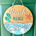 thumbnail image 1 of Wooden Welcome Sign Hanging Wall Welcome Sign Board for Beach Boat Ocean Seaside Theme Ornaments Home Door, 1 of 6