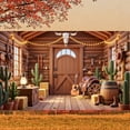 thumbnail image 1 of Wooden  Western Cowboy Banner Cactus Pattern Wild West Display Cow Skull Decor Ranch Party Backdrop for Cowboy Themed Parties Ranch Celebrations Wild West Events, 1 of 8