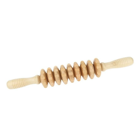 Wooden Wheel Roller body of muscle Self Massage Tool , 1#, as described