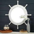 thumbnail image 1 of Wooden White Santorini Ship Wheel (36 Inches), 1 of 2