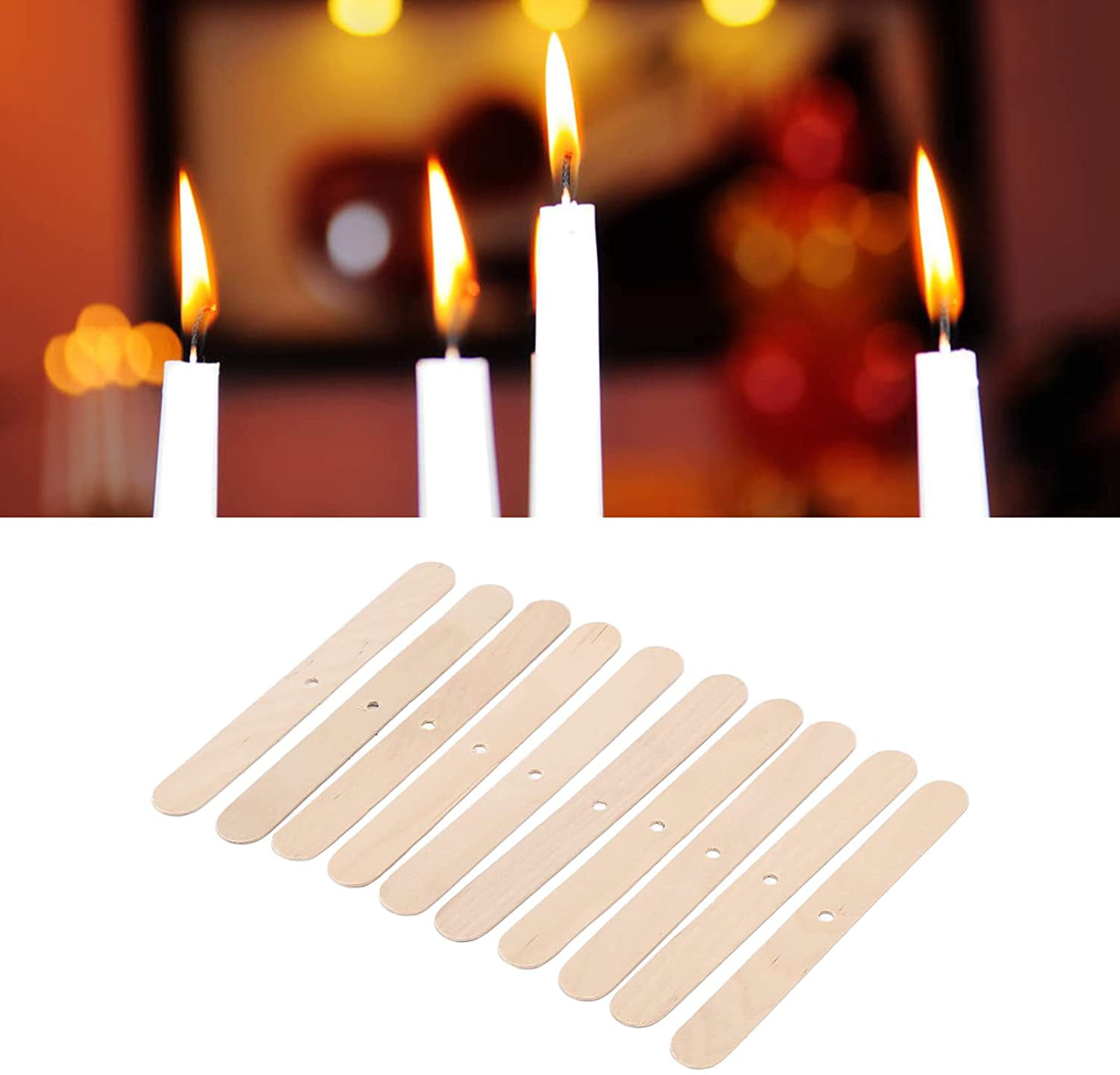 Natural Wood Wooden Candle Wicks Wicks With Iron Stand Multi Size DIY  Wooden Candle Wicks Cores For Birthday, Valentines Day, And Parties From  Jeffcarol, $0.15