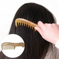 thumbnail image 1 of Wooden Wide Tooth Comb Detangling Hair Brush For Curly Hair Gentle Styling Sandalwood Comb For Women And Girls, 1 of 6