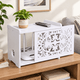 Wooden Wifi Router Storage Box with Cable Management for Modems and ...