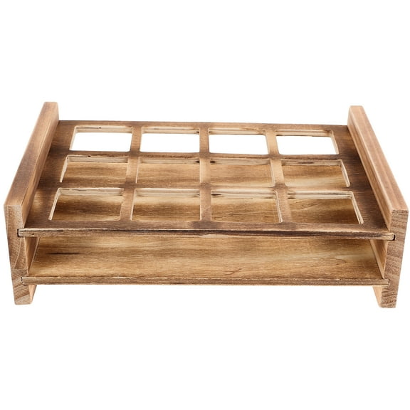 Wooden Wine Glass Tray Cocktail Cup Holder Small Serving Cups Whiskey Glasses Rack Vodka Server Shot Storage Bar