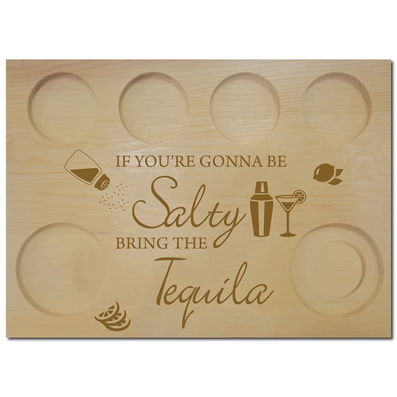 Wooden Wine Serving Tray Rectangle Drink Pattern 1 180x250x12.5mm