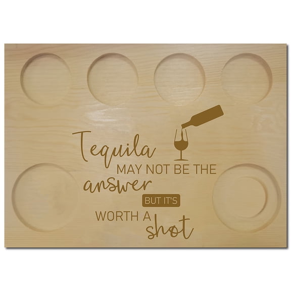 Wooden Wine Serving Tray Rectangle Drink Pattern 4 180x250x12.5mm